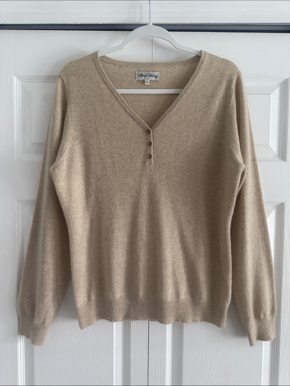 Sport Haley Cashmere Blend V Neck Pullover Sweater - Size X-Large